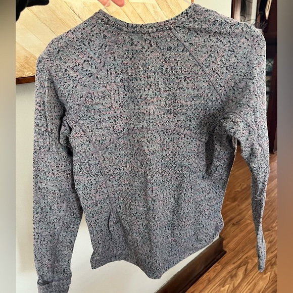 Lululemon Runderful Long Sleeve Neon Tweed Jacquard Size 8 EUC - Picture 10 of 11